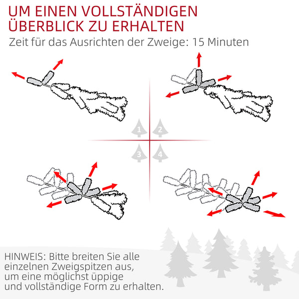 Künstlicher Weihnachtsbaum Christbaum 180cm 1700 Spitzen stabil
