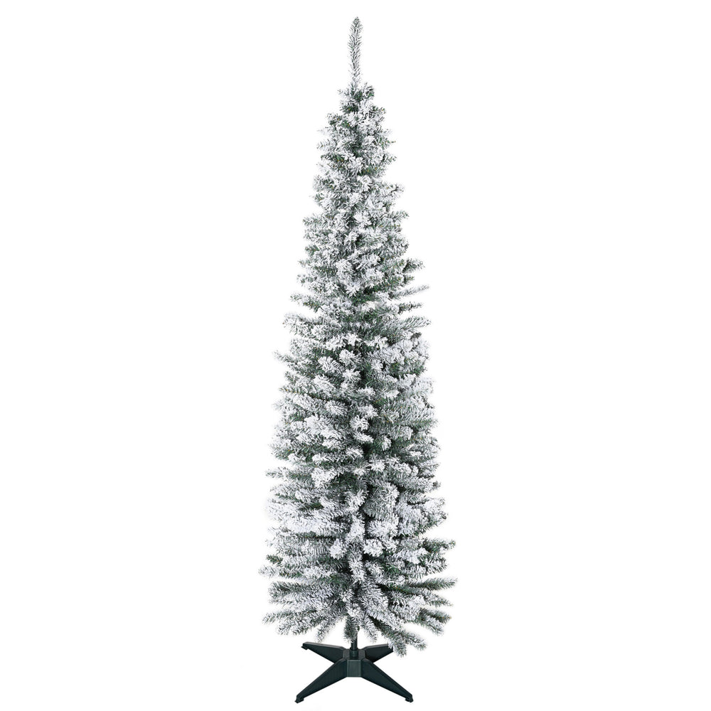 Albero di Natale artificiale, 180 cm, 390 punte con neve artificiale
