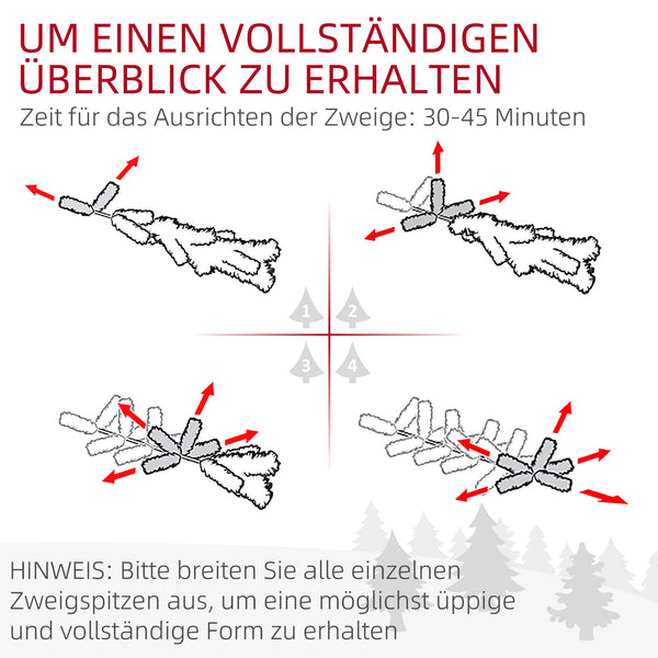 Künstlicher Weihnachtsbaum Christbaum 180cm 793 Spitzen mit Kunstschnee