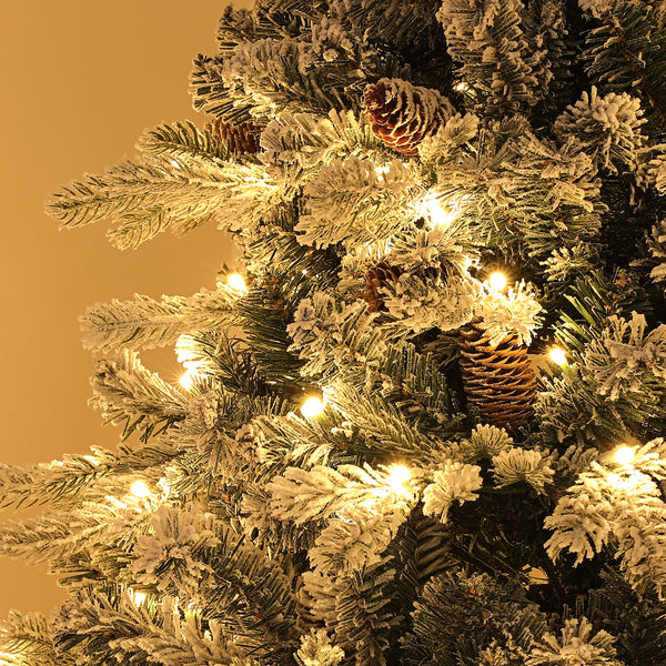 Künstlicher Weihnachtsbaum Christbaum 180cm 793 Spitzen mit Kunstschnee
