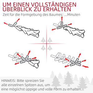 Künstlicher Weihnachtsbaum Christbaum 195cm 556 Spitzen 25 Zapfen