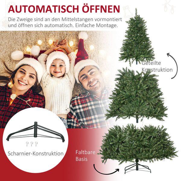 Künstlicher Weihnachtsbaum Christbaum 210cm 2154 Spitzen 700 LEDs