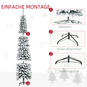Künstlicher Weihnachtsbaum Christbaum 210cm 490 Spitzen mit Kunstschnee