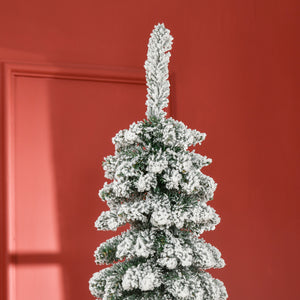 Künstlicher Weihnachtsbaum Christbaum 210cm 490 Spitzen mit Kunstschnee
