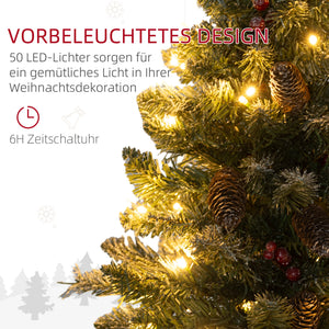 Künstlicher Weihnachtsbaum Christbaum 60cm mit 50 LEDs & Tannenzapfen