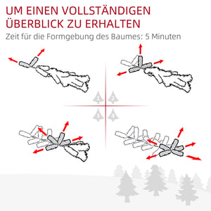 Künstlicher Weihnachtsbaum Christbaum 60cm mit 50 LEDs & Tannenzapfen