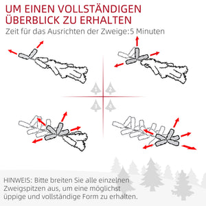 Künstlicher Weihnachtsbaum Christbaum 90cm 133 Spitzen 50 LEDs