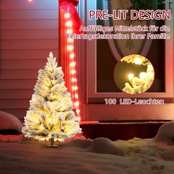 Künstlicher Weihnachtsbaum Christbaum 90cm 151 Spitzen 2er-Set 100 LEDs