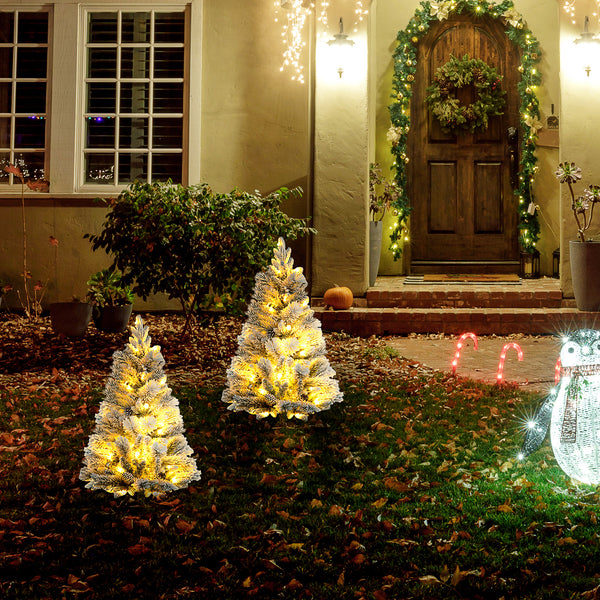 Künstlicher Weihnachtsbaum Christbaum 90cm 151 Spitzen 2er-Set 100 LEDs