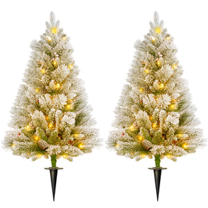 Künstlicher Weihnachtsbaum Christbaum 90cm 151 Spitzen 2er-Set 100 LEDs