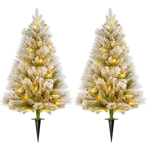 Künstlicher Weihnachtsbaum Christbaum 90cm 151 Spitzen 2er-Set 100 LEDs