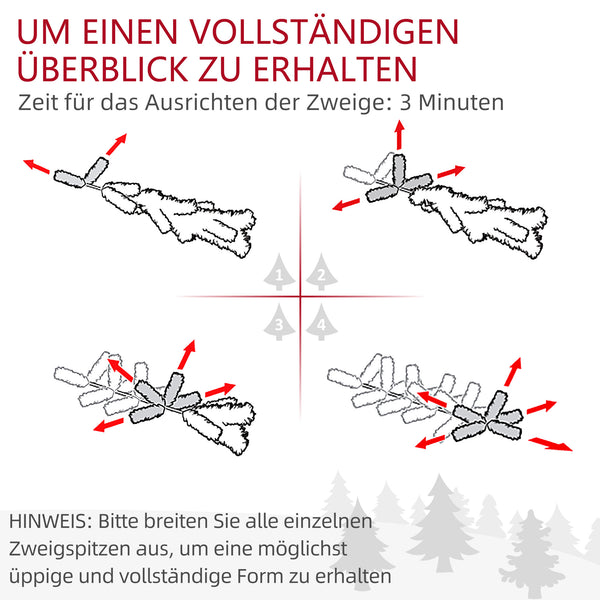 Künstlicher Weihnachtsbaum Christbaum 90cm 151 Spitzen 2er-Set 100 LEDs