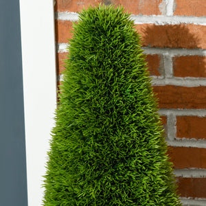 Cyprès artificiels, lot de 2, 90 cm, pour une utilisation intérieure et extérieure
