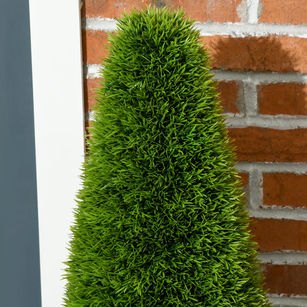 Cyprès artificiels, lot de 2, 90 cm, pour une utilisation intérieure et extérieure