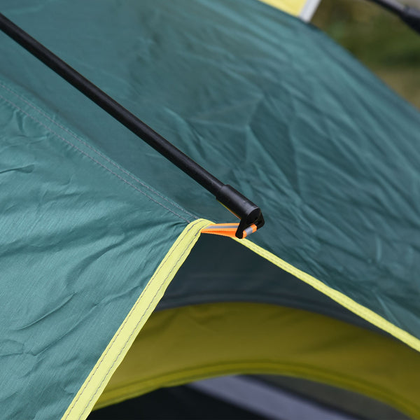 Kuppelzelt für 3 Personen 205x195x135cm aus Polyester Grün
