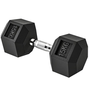 Kurzhantel mit gerändeltem Griff für Fitness Zuhause 15kg Gusseisen