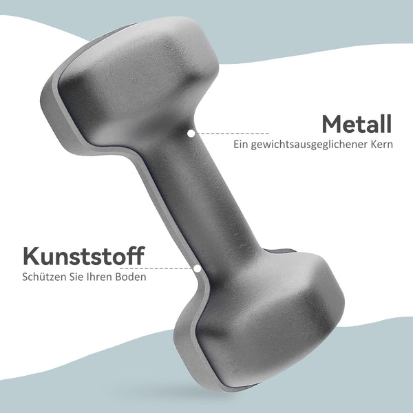 Kurzhantel Set rutschfest bodenschonend Fitness Training 2x6kg