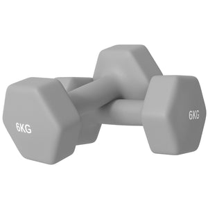 Kurzhantel Set rutschfest bodenschonend Fitness Training 2x6kg