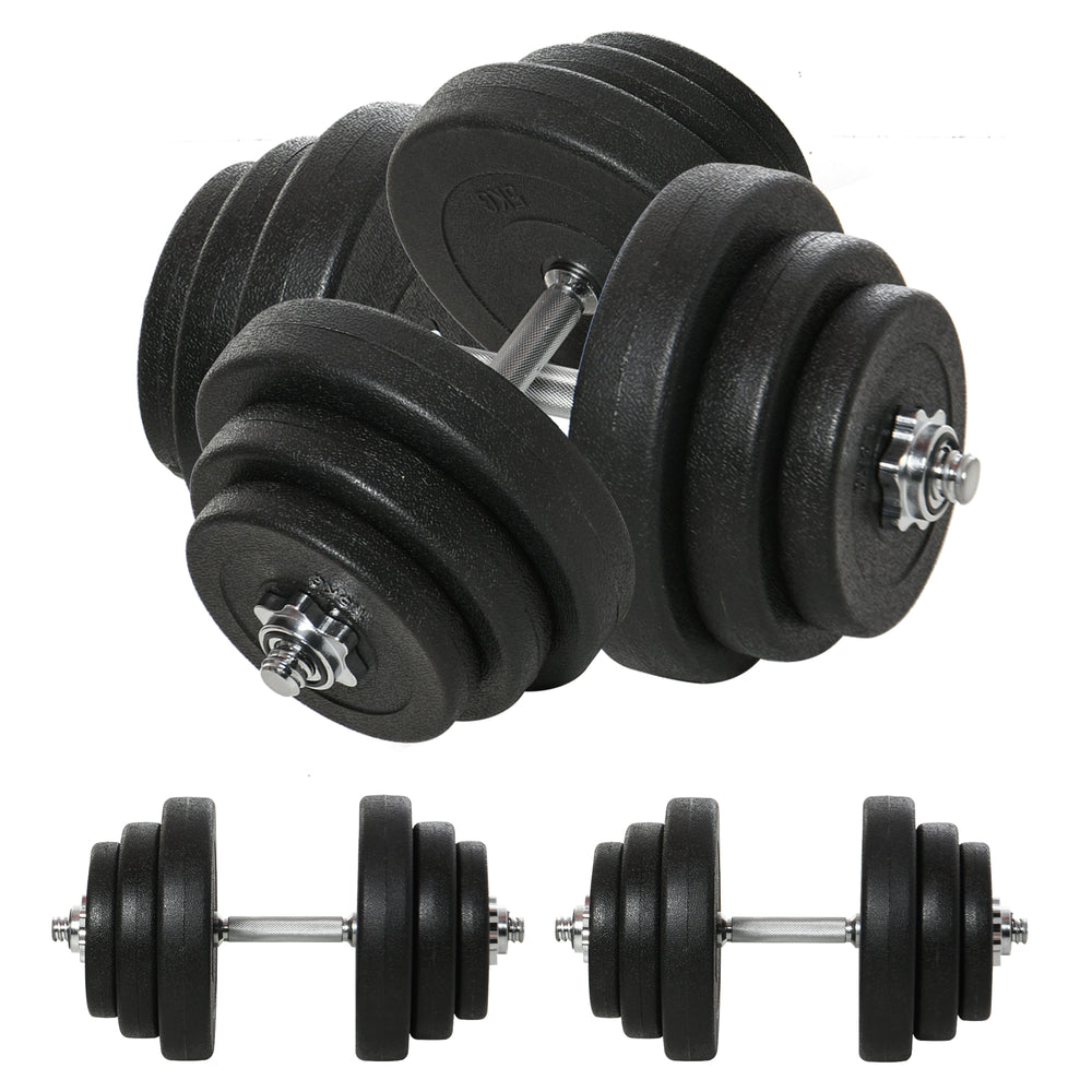 40kg dumbbell set for fitness with 12 weight plates, non-slip and ergonomic