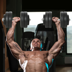 Kurzhantel-Set 50kg mit Stangen und Gewichten für Fitness