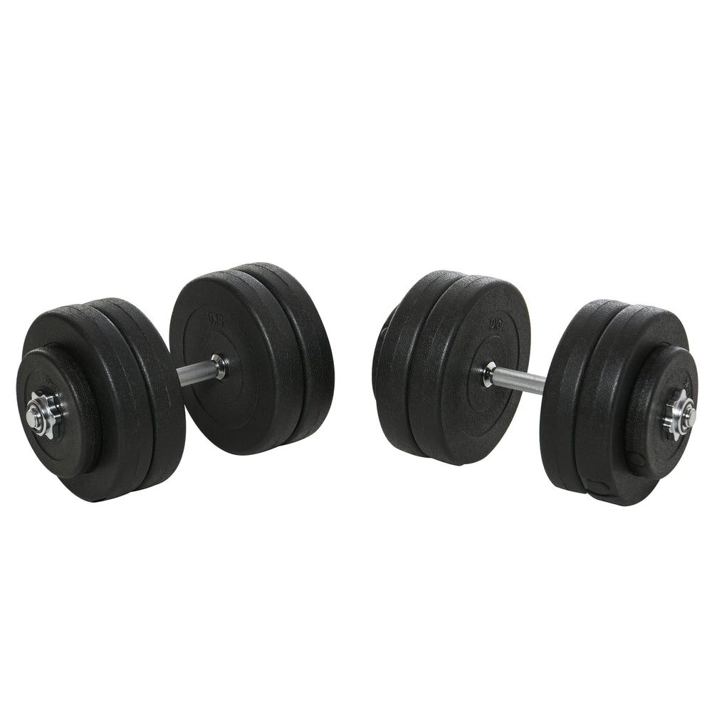 50kg dumbbell set with bars and weights for fitness