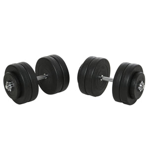 Kurzhantel-Set 50kg mit Stangen und Gewichten für Fitness