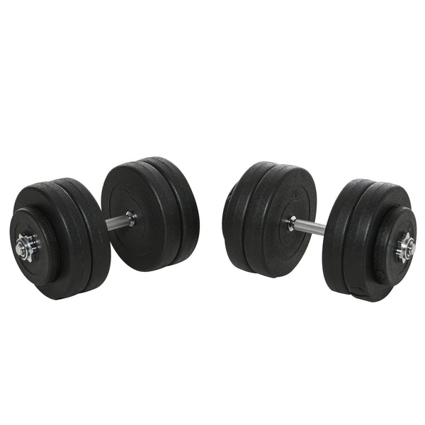 Kurzhantel-Set 50kg mit Stangen und Gewichten für Fitness