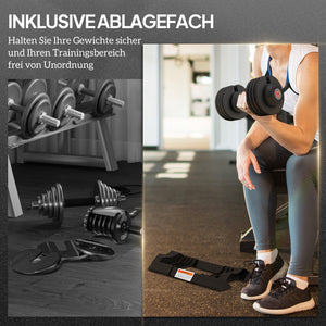 Kurzhantel verstellbar mit Ablage für Fitness Heimtraining