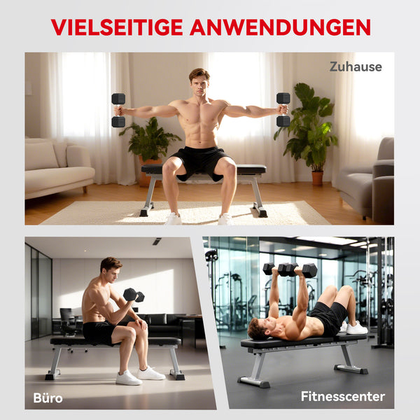 Kurzhanteln Set für Krafttraining Zuhause 2 x 20kg Gusseisen