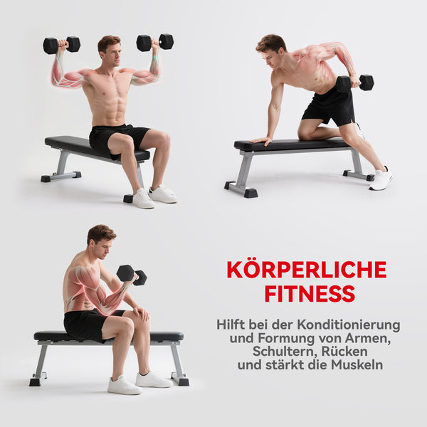 Kurzhanteln Set für Krafttraining Zuhause 2 x 20kg Gusseisen