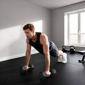 Kurzhanteln Set für Krafttraining Zuhause 2 x 20kg Gusseisen