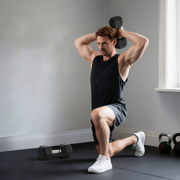 Kurzhanteln Set für Krafttraining Zuhause 2 x 20kg Gusseisen