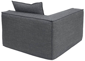 L-Sofa Lounge-Couch mit Ottomane modular rechts links 63x270x190cm dunkelgrau