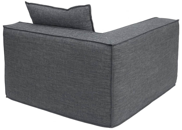 L-Sofa Lounge-Couch mit Ottomane modular rechts links 63x270x190cm dunkelgrau
