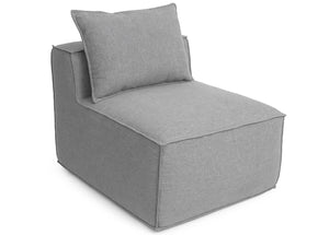 L-Sofa Lounge-Couch mit Ottomane modular rechts links 63x270x190cm hellgrau