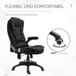 Massagesessel Chefsessel mit Massagefunktion Bürostuhl schwarz