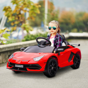 Kinderauto Elektroauto Lamborghini mit Flügeltüren Musik und Hupe 3-5 Jahre rot