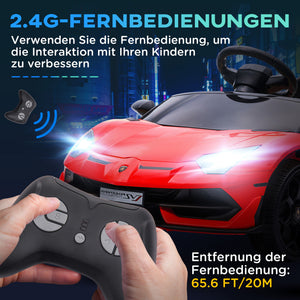 Kinderauto Elektroauto Lamborghini mit Flügeltüren Musik und Hupe 3-5 Jahre rot