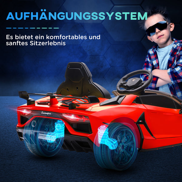Kinderauto Elektroauto Lamborghini mit Flügeltüren Musik und Hupe 3-5 Jahre rot