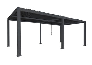 Lamellen Pergola Stanley Aluminium Pavillon 3x6m anthrazit