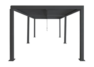 Lamellen Pergola Stanley Aluminium Lamellen Regenrinne 3x6m anthrazit