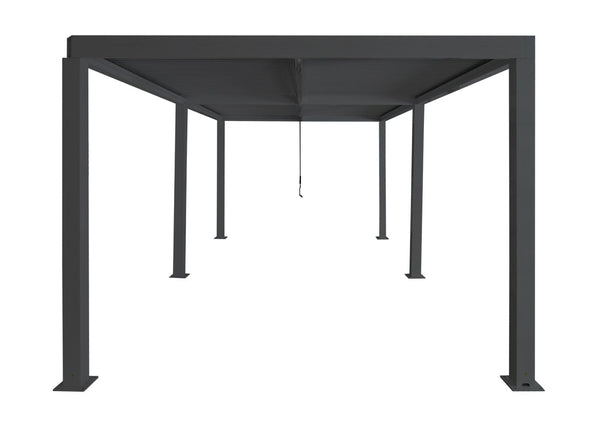 Lamellen Pergola Stanley Aluminium Lamellen Regenrinne 3x6m anthrazit