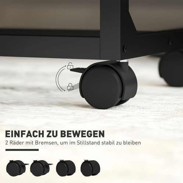 Laptoptisch Beistelltisch Schreibtisch Nachttisch höhenverstellbar mit Rollen
