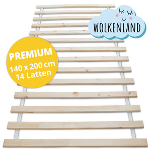 Lattenrost DreamBase 140x200cm  Massivholz, 14 Latten, Rollrost