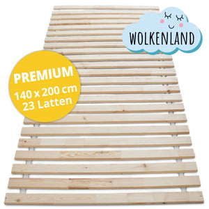 Lattenrost DreamBase 140x200cm  Massivholz, 23 Latten, Rollrost