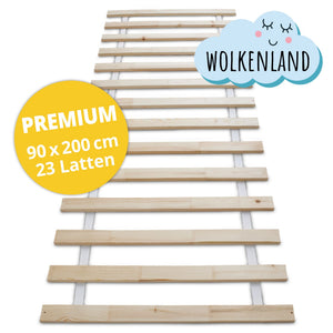 Lattenrost DreamBase 90x200cm  Massivholz, 14 Latten, Rollrost