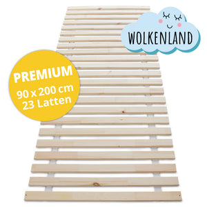 Lattenrost DreamBase 90x200cm  Massivholz, 23 Latten, Rollrost