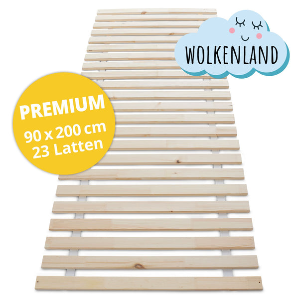 Lattenrost DreamBase 90x200cm  Massivholz, 23 Latten, Rollrost