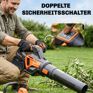 Laubsauger Laubbläser Akku kabellos mit 2 Akkus und Ladegerät