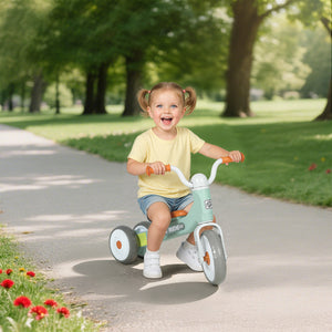 Laufrad ohne Pedale mit 3 Rädern für Kleinkinder ab 1 Jahr grün